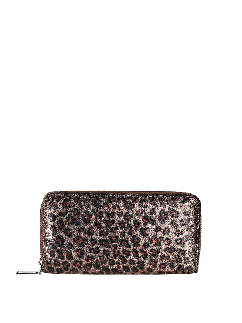 Portafoglio donna animalier - marrone
