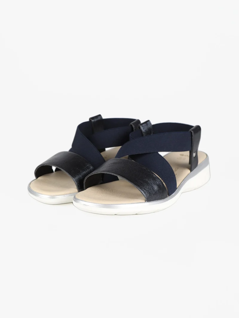 Sandali da donna con elastico - blu scuro