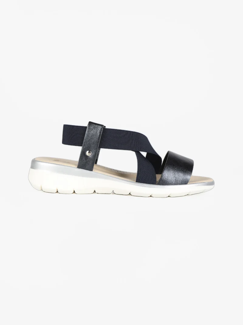 Sandali da donna con elastico - blu scuro