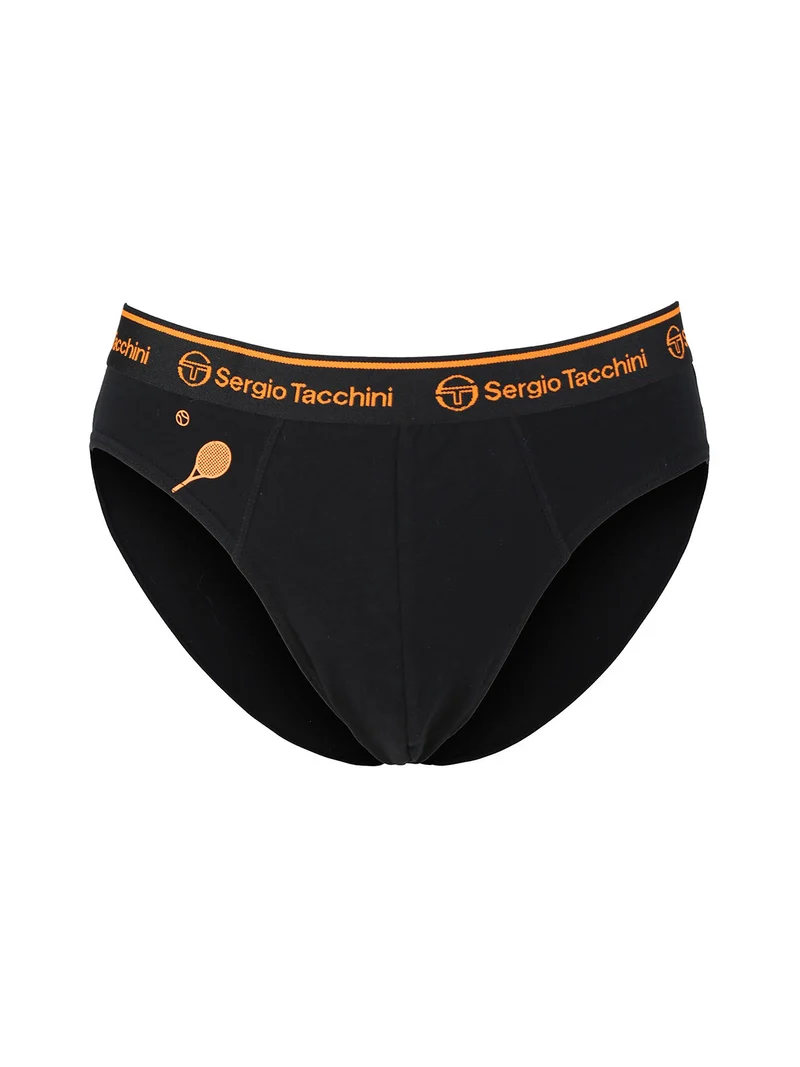Slip da uomo in cotone tinta unita - nero