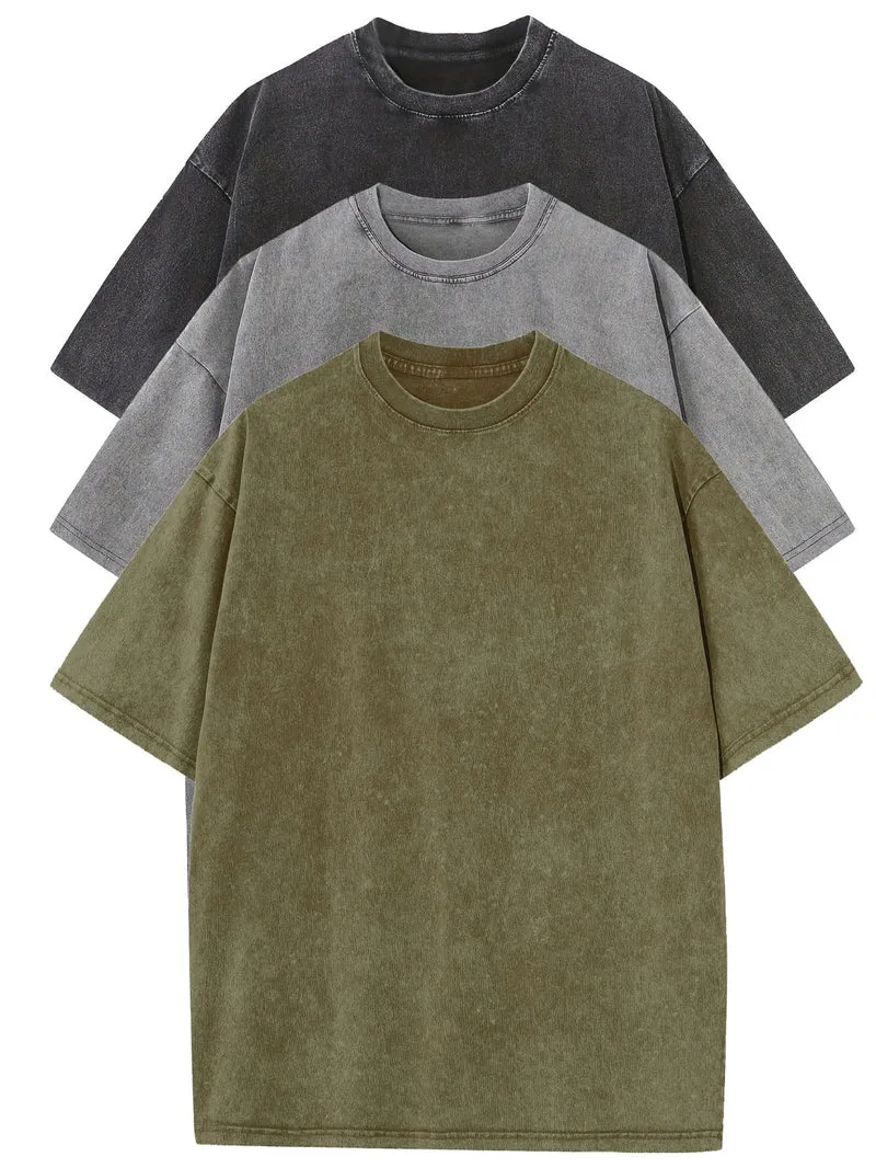 Casual Cotton Oversized Tee Set - 3-Pack