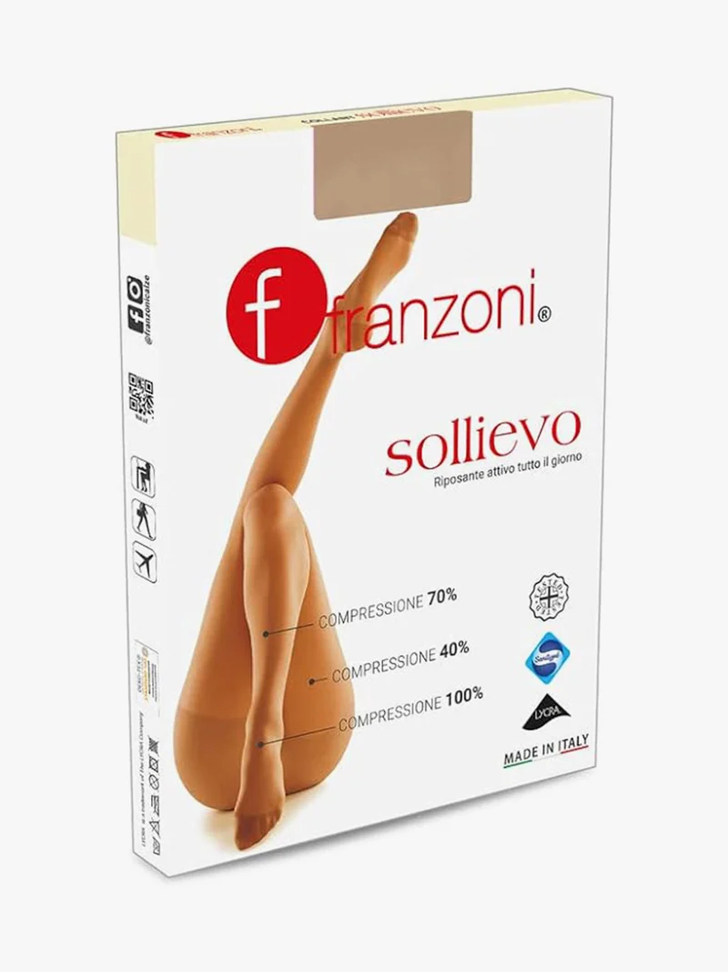 Collant donna 70 denari a compressione graduata - naturale