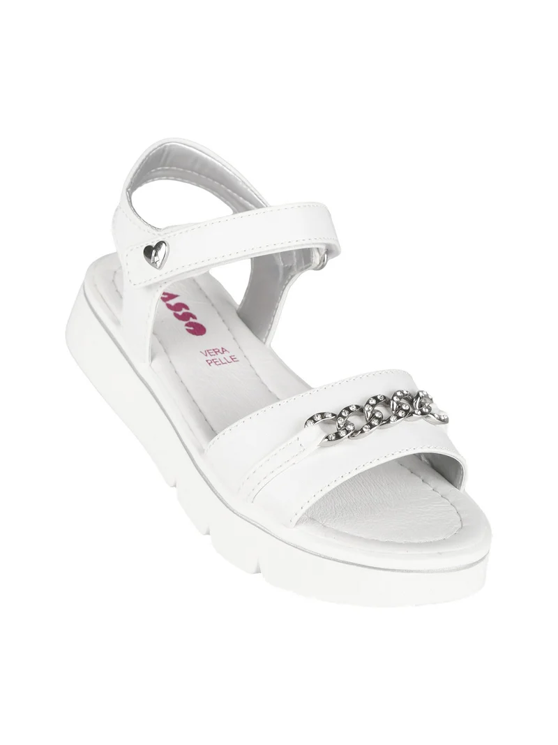 Sandali da ragazza con platform - bianco