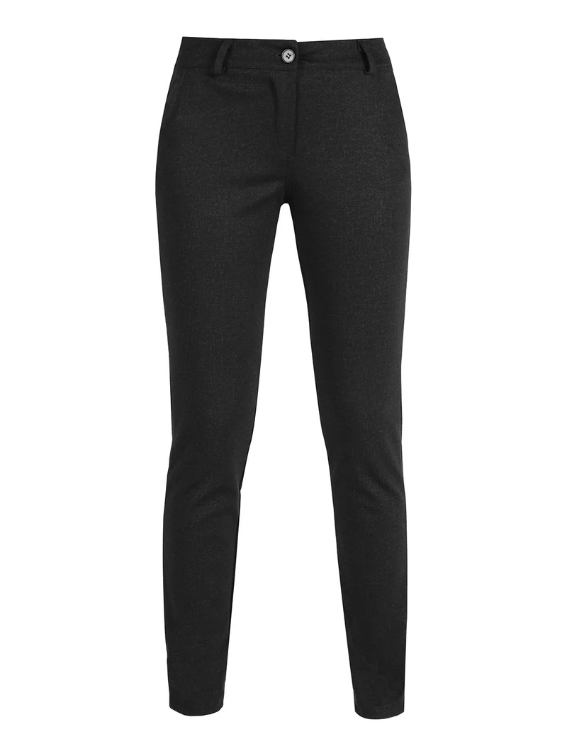 Pantaloni casual da donna a gamba dritta - nero