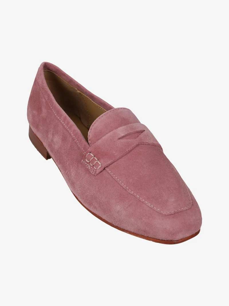 Mocassini donna in pelle scamosciata - rosa