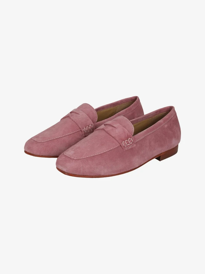 Mocassini donna in pelle scamosciata - rosa