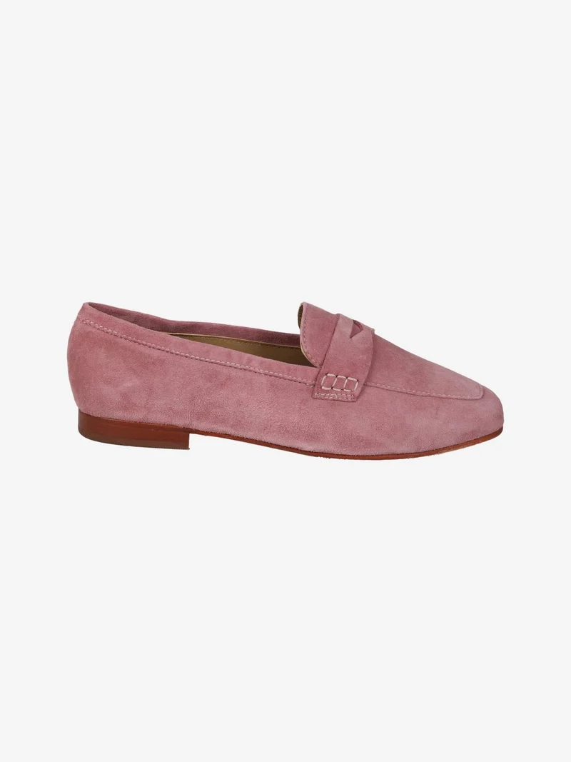 Mocassini donna in pelle scamosciata - rosa