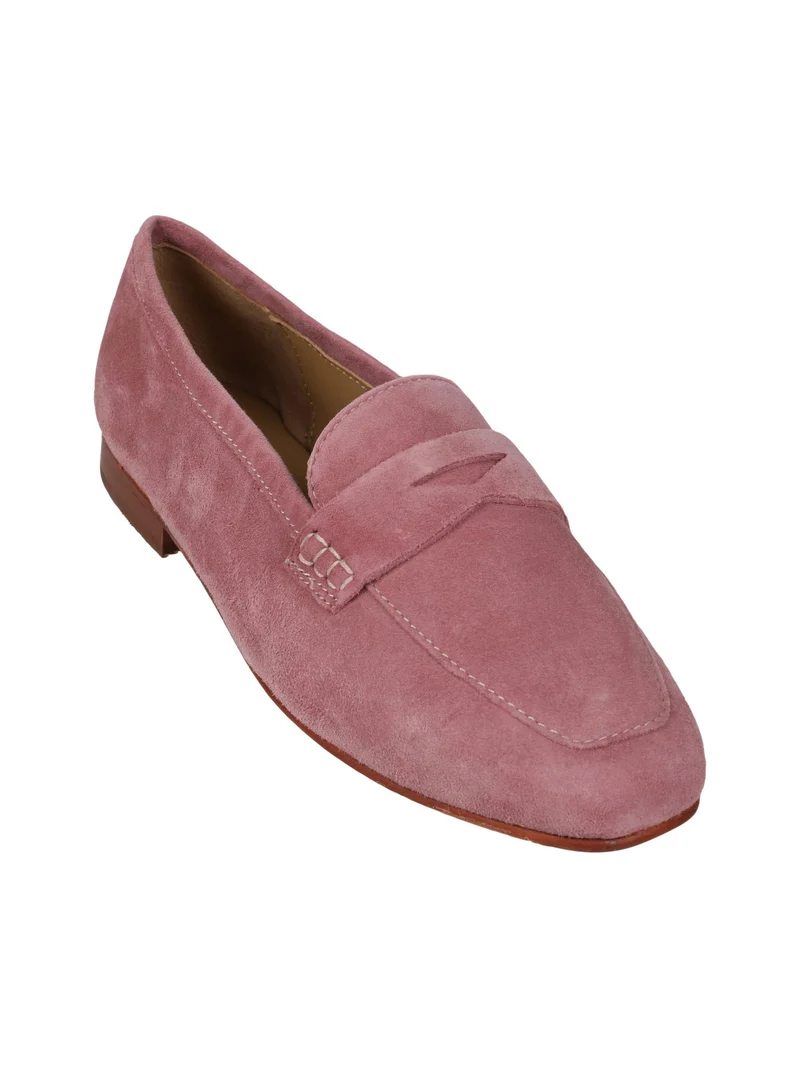 Mocassini donna in pelle scamosciata - rosa