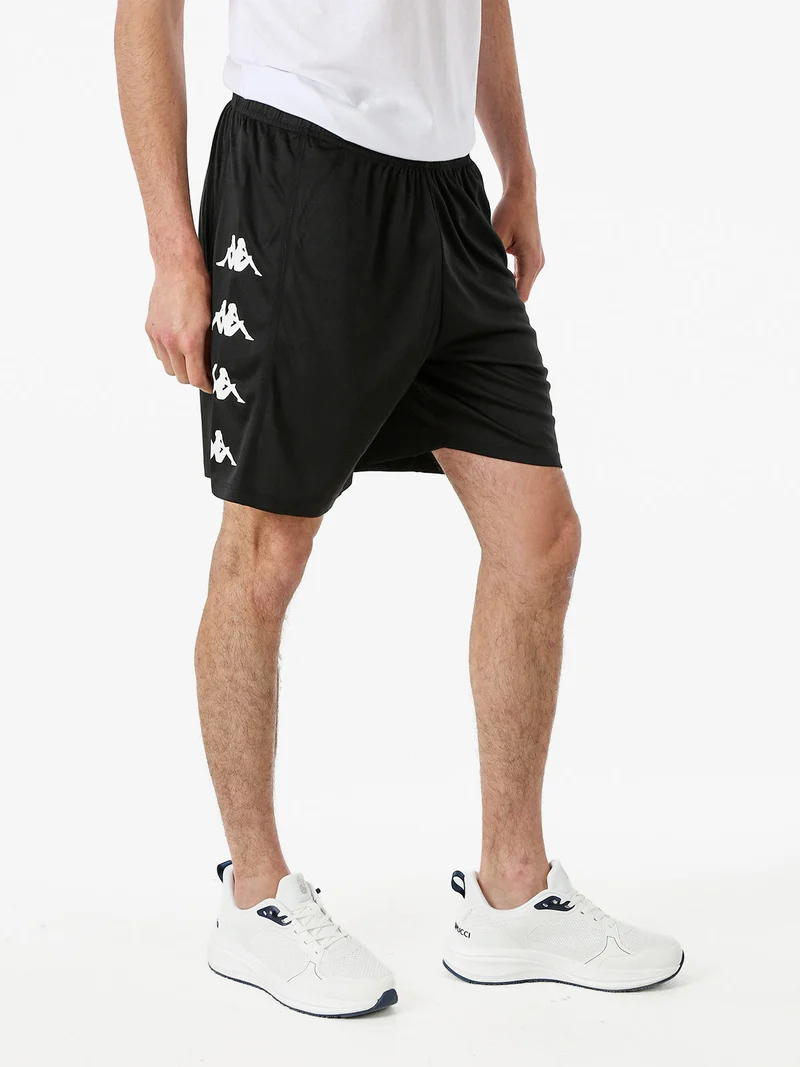 Bermuda sportivi da uomo con logo - nero