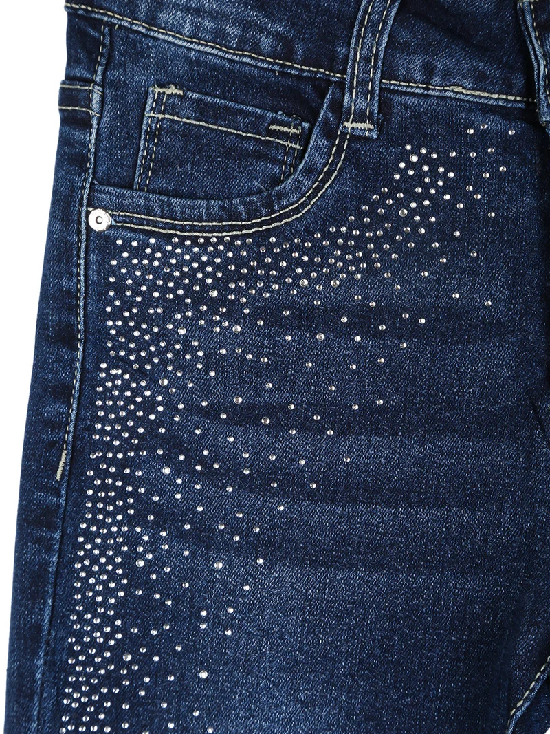 Jeans da bambina a zampa con stass - jeans