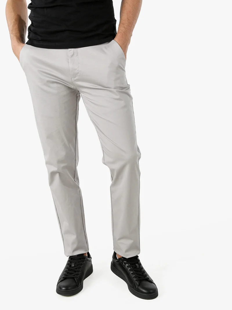 Pantaloni casual da uomo in cotone - ghiaccio