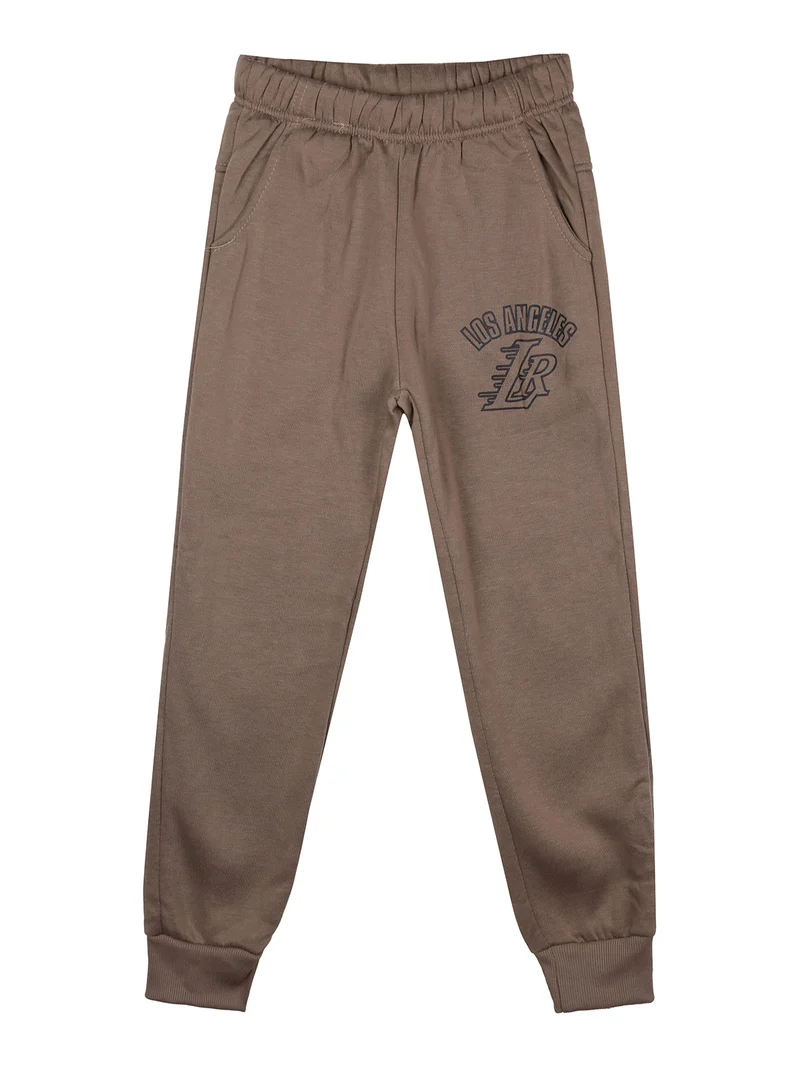 Completo 3 pezzi da bambino con cappuccio e zip - marrone