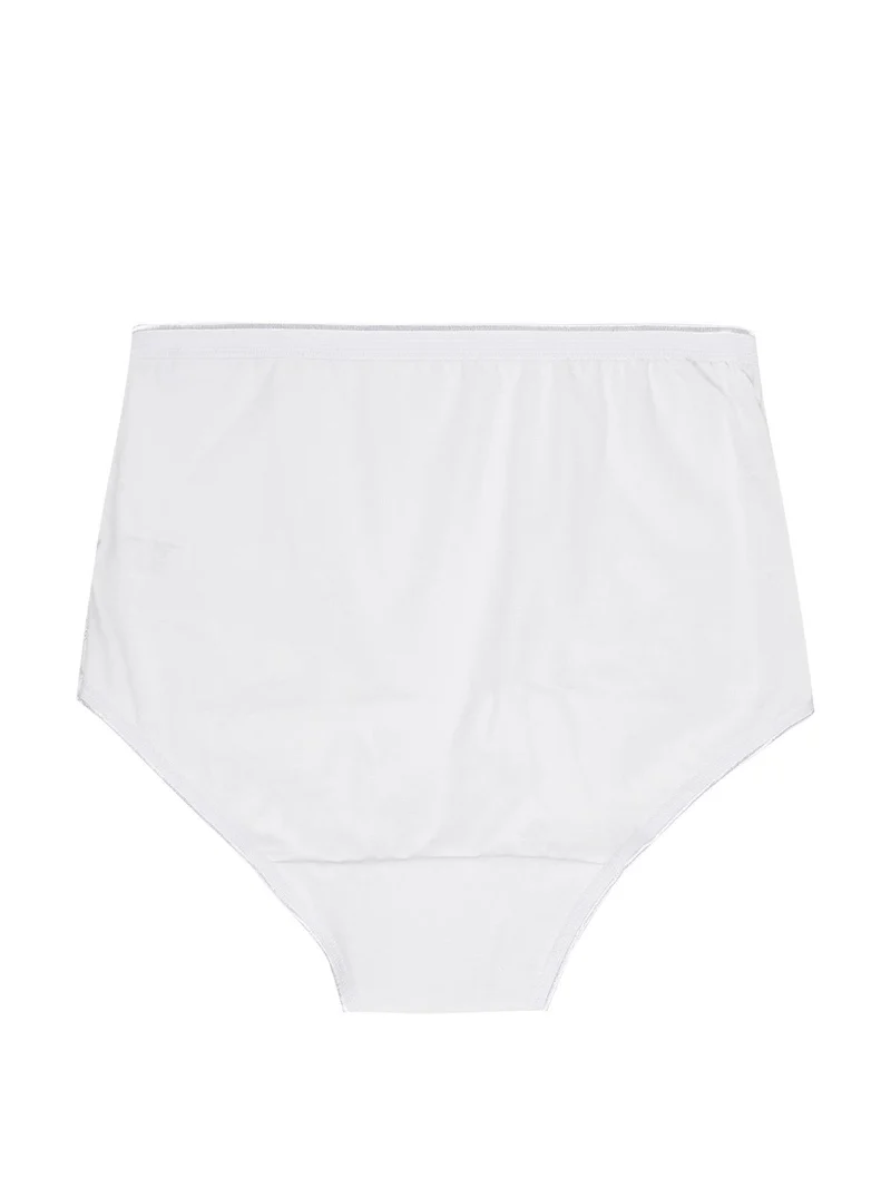 Culotte in cotone con pizzo - bianco