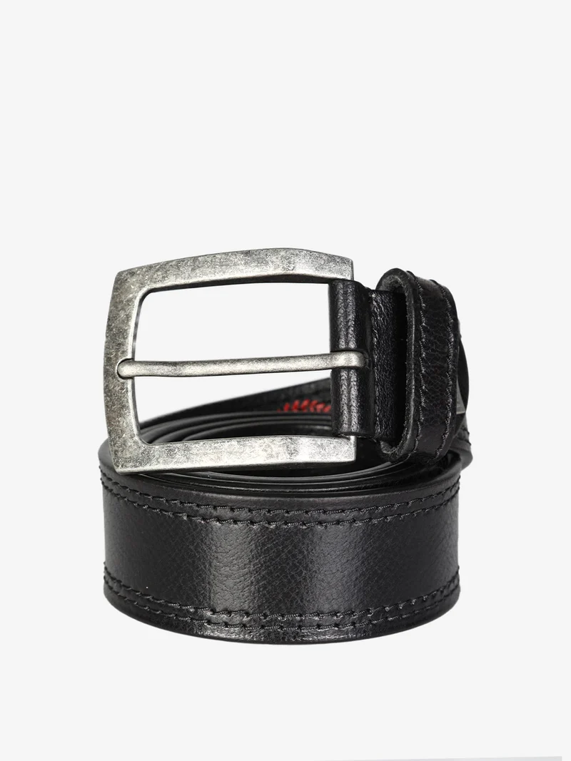 Cintura in pelle da uomo - nero
