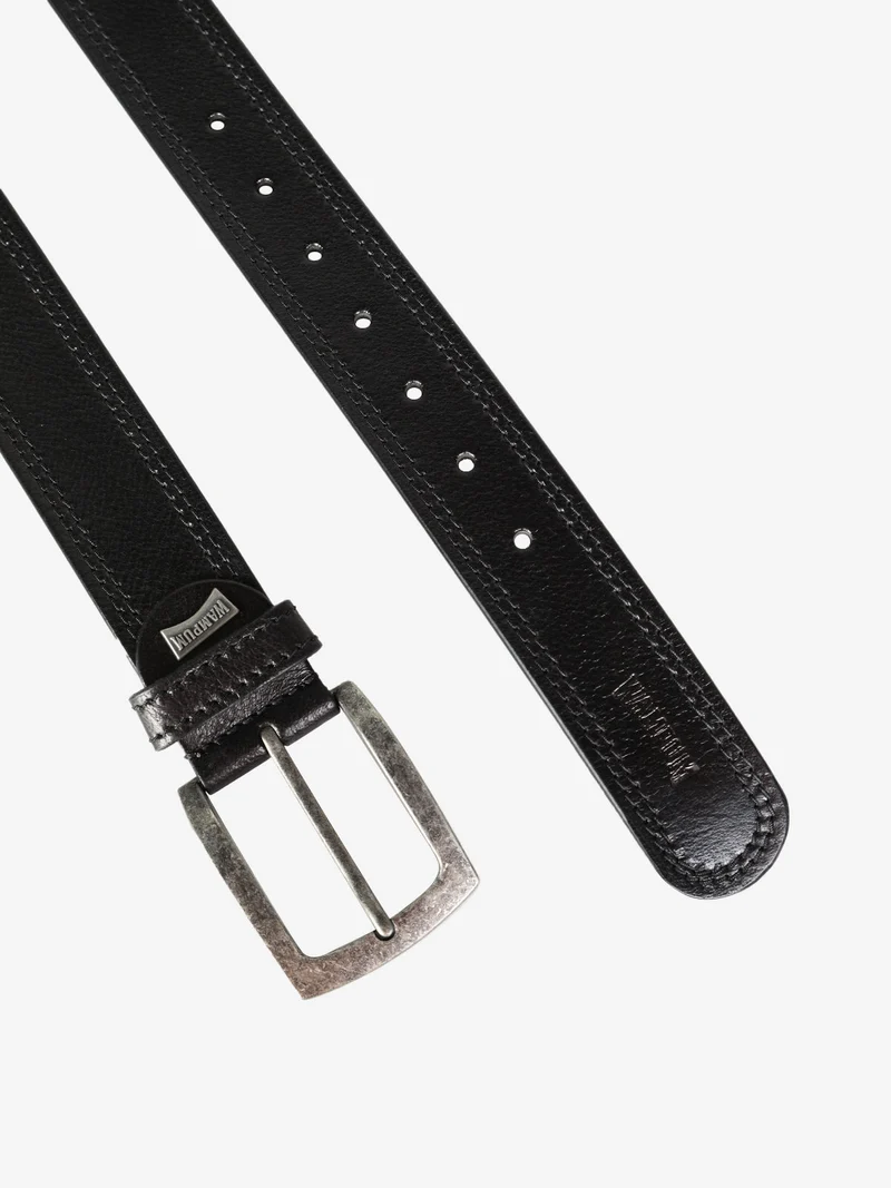 Cintura in pelle da uomo - nero