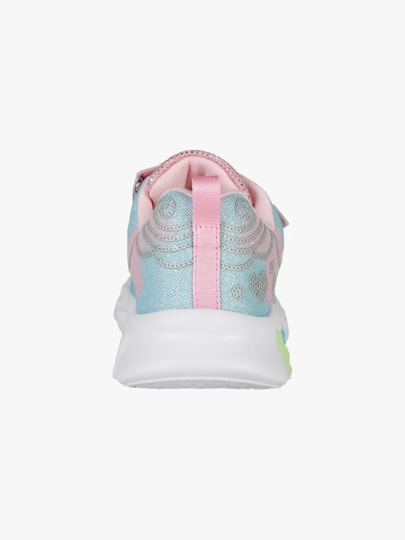 Sneakers da ragazza con glitter e luci - rosa