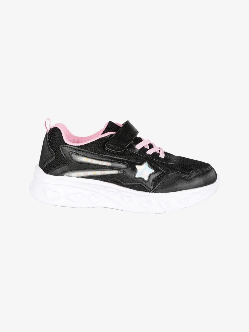 Sneakers da bambina con luci - nero