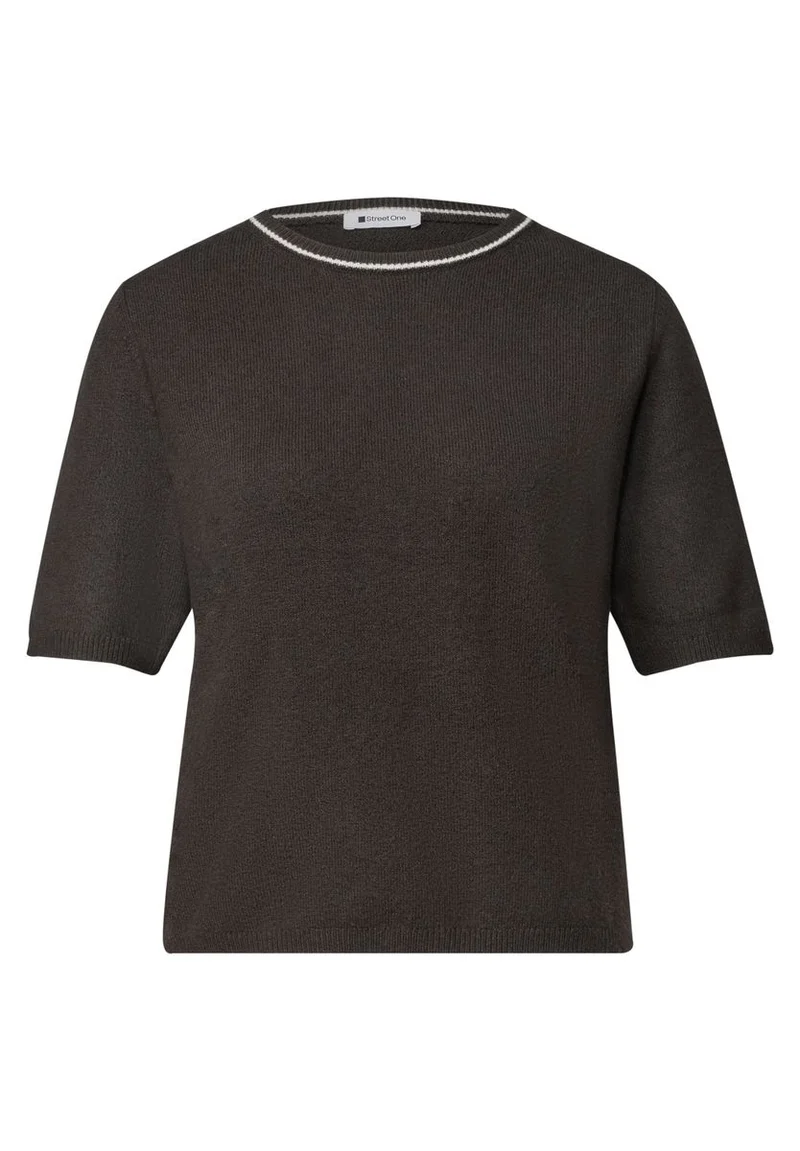 Kurzarm Pullover mit Kontrastdetail