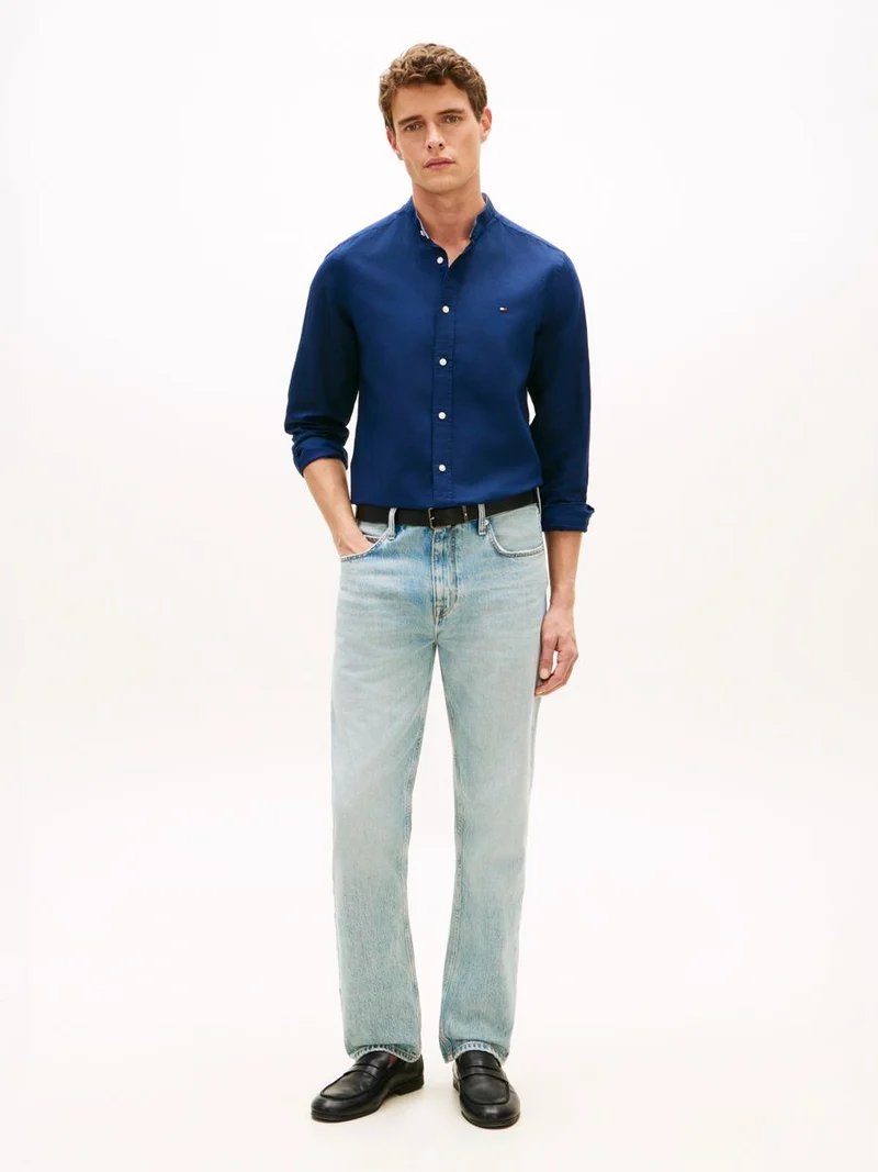 LI BLEND STAND COLLAR SHIRT