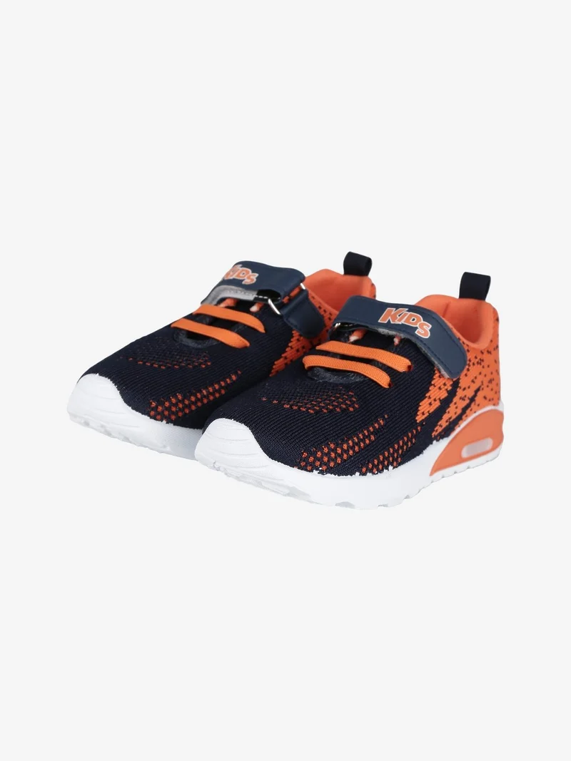 Sneakers da bambino in tessuto con luci - blu scuro