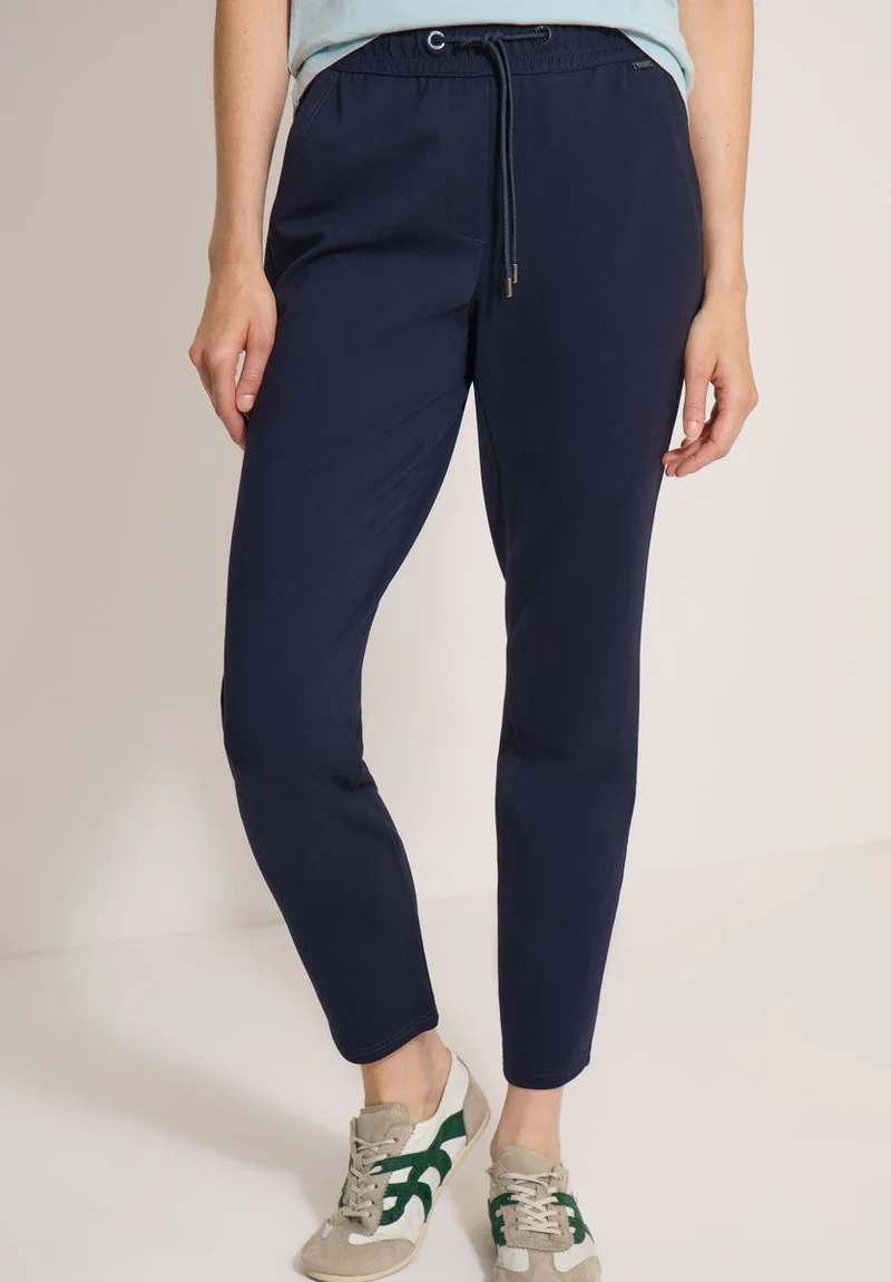 Mid Waist Slim Leg Hose im Casual Fit