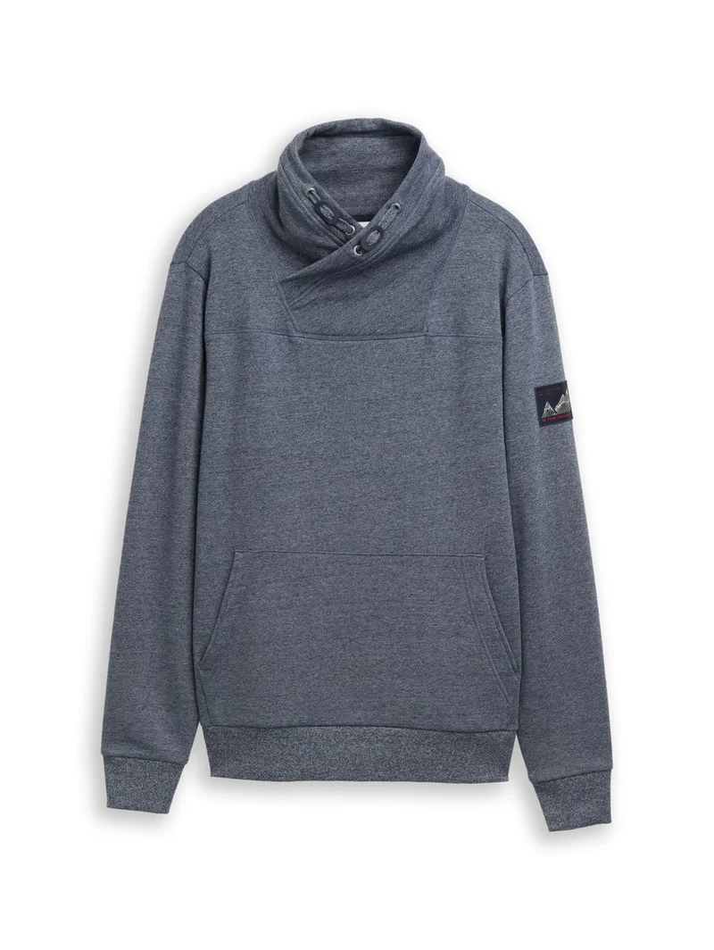 Snood Sweatshirt in Melange-Optik