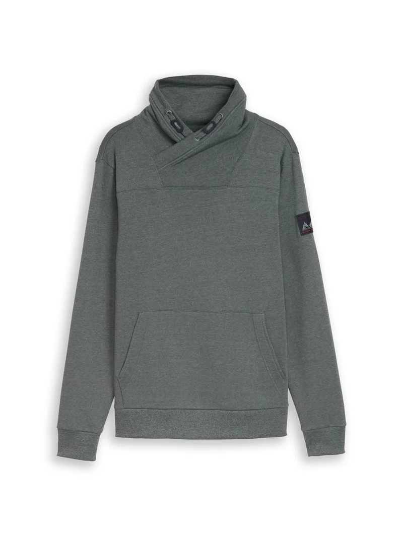 Snood Sweatshirt in Melange-Optik