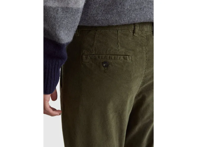 Slim-Fit-Hose aus Stretch-Samt