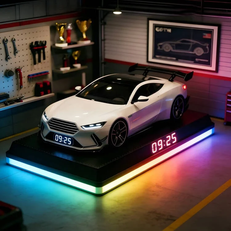⏰Hyperauto-Wecker-🏎️realistische Motor- und Lichteffekte