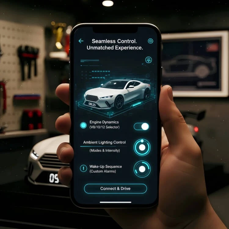 ⏰Hyperauto-Wecker-🏎️realistische Motor- und Lichteffekte