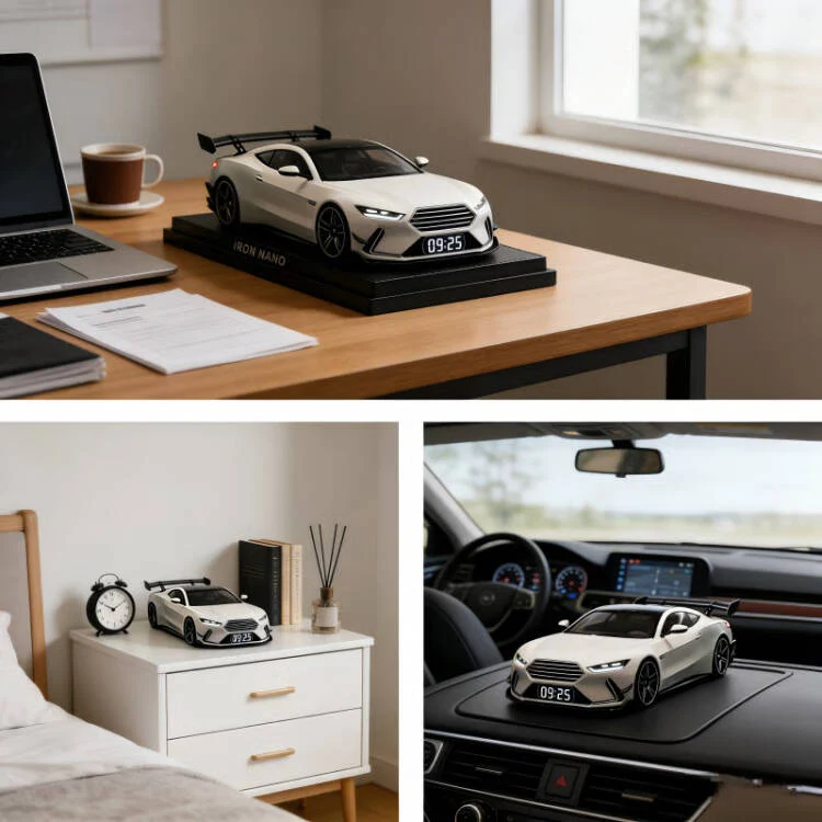 ⏰Hyperauto-Wecker-🏎️realistische Motor- und Lichteffekte
