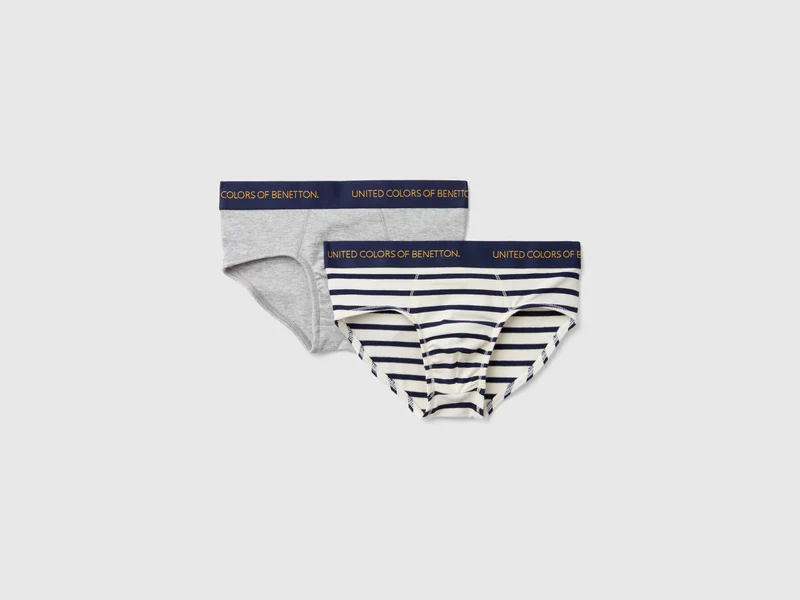 Zwei Slips aus Bio-Stretch-Baumwolle