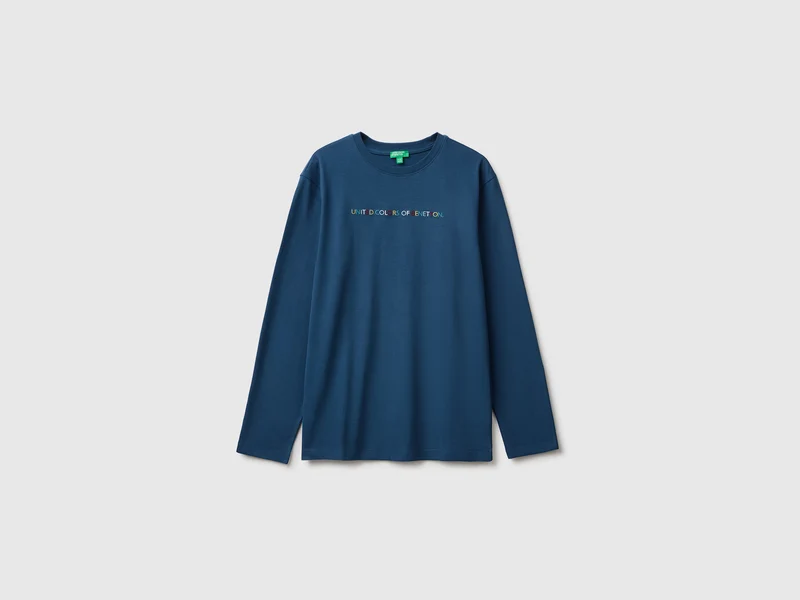 T-Shirt mit Aufdruck und Stickerei