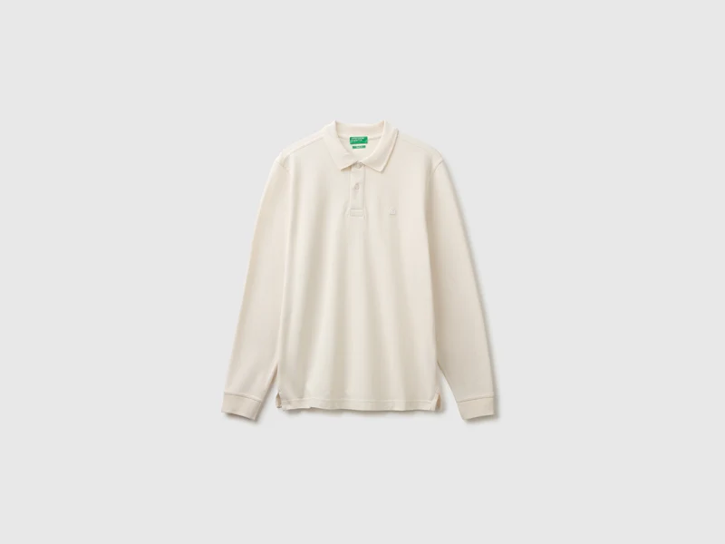 Poloshirt mit normaler Passform und langen Ärmeln