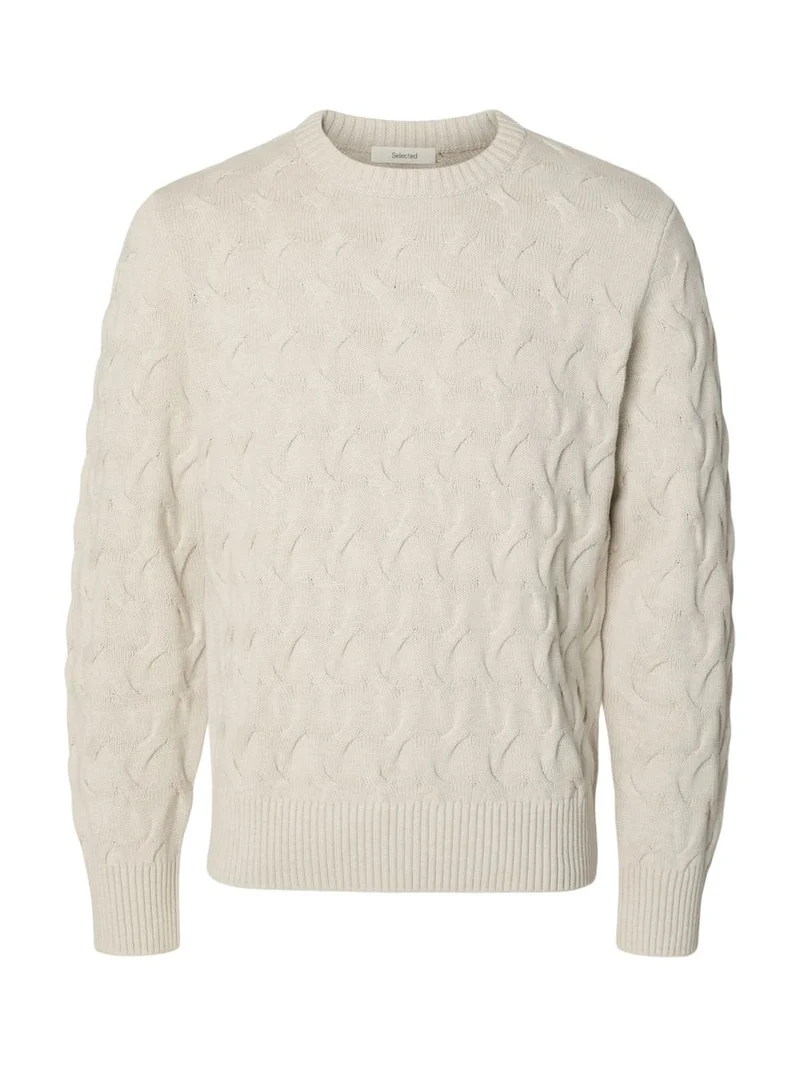 SLMCARLOS LS CABLE CREW NECK NOOS