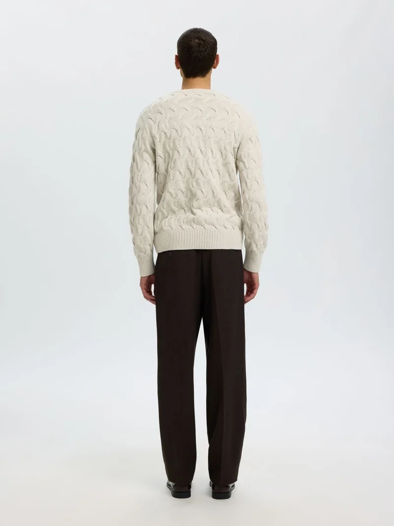 SLMCARLOS LS CABLE CREW NECK NOOS