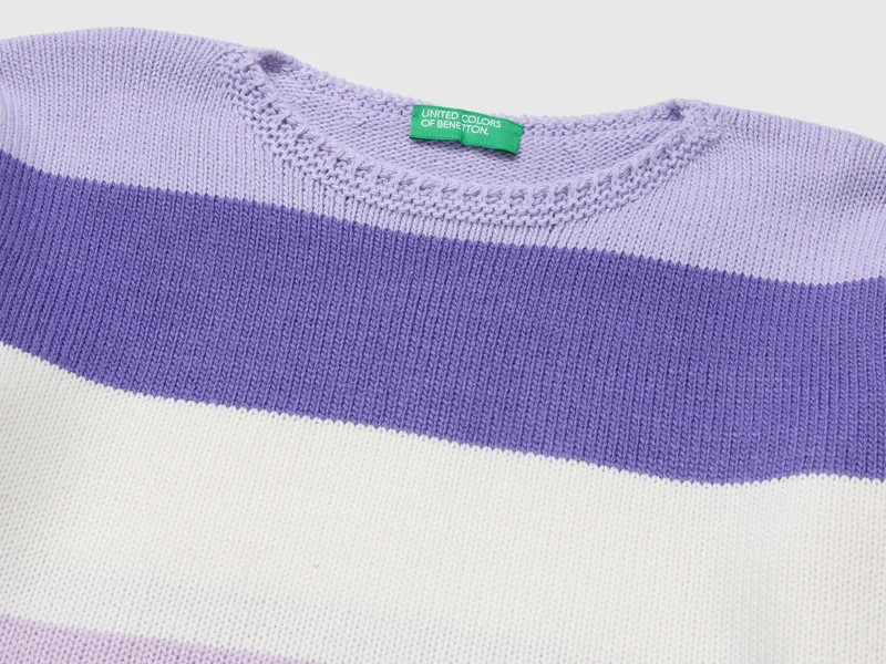 Gestreifter Pullover in kastenförmiger Passform