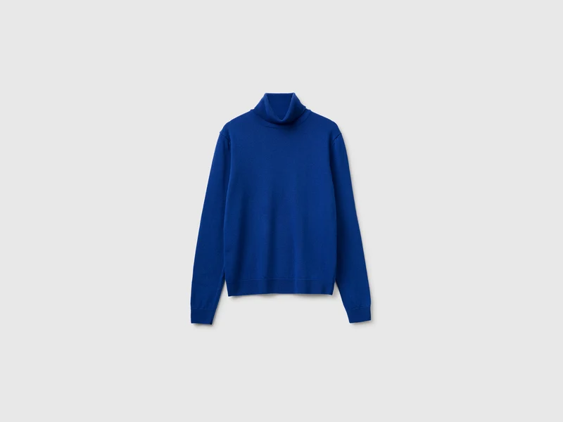Rollkragenpullover aus 100 % Merinowolle