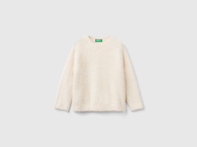 Pullover aus Pelzgarn
