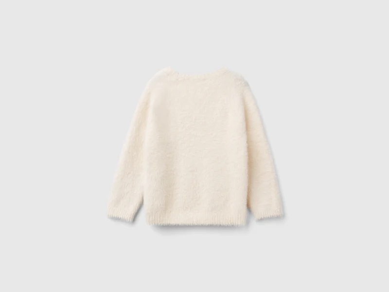 Pullover aus Pelzgarn