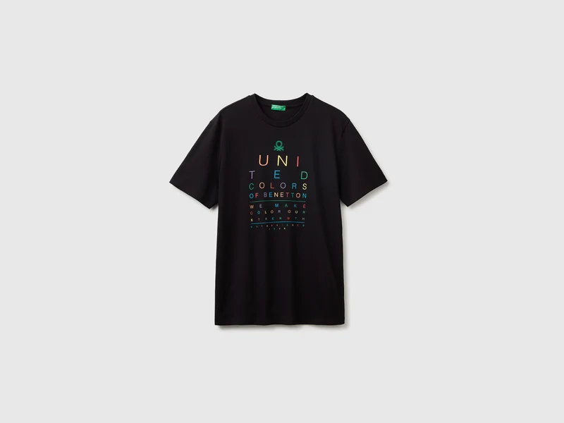 Normal geschnittenes T-Shirt mit Logo