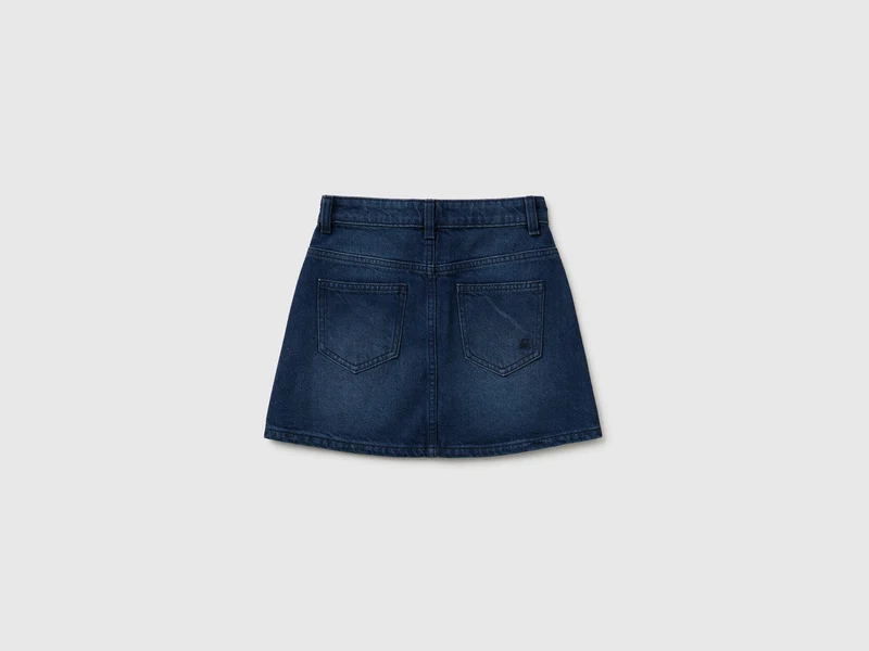 Jeansminirock mit Nieten