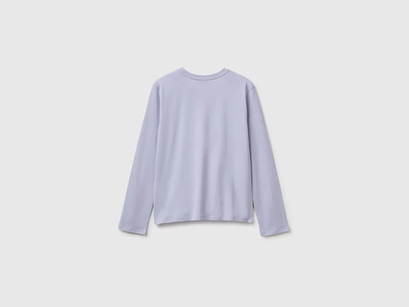 Langärmeliges T-Shirt mit Stickerei