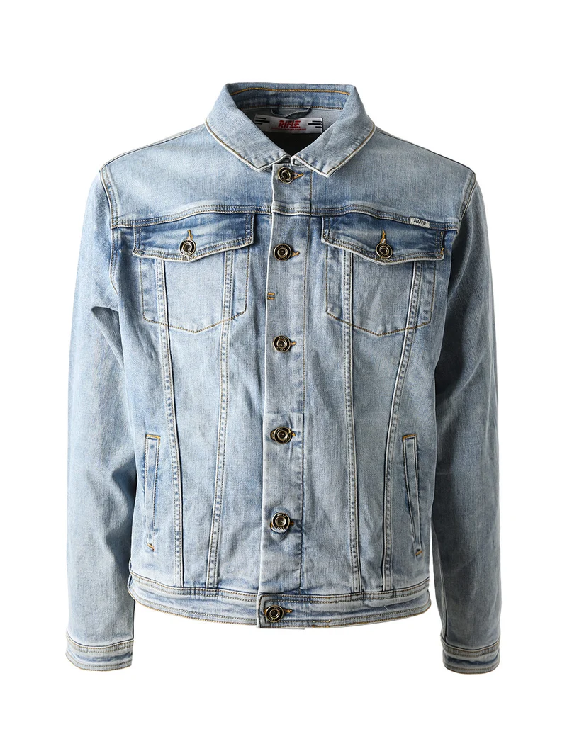 Giacca in jeans da uomo con bottoni - jeans