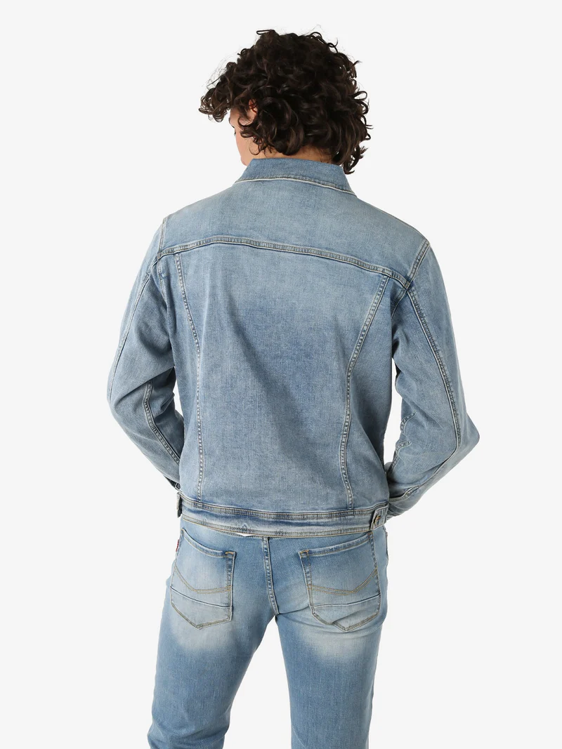 Giacca in jeans da uomo con bottoni - jeans