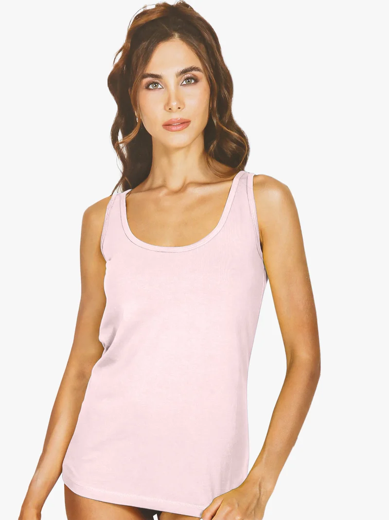 Canotta donna in cotone - rosa