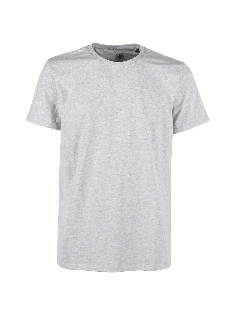 T-shirt girocollo da uomo in cotone - grigio