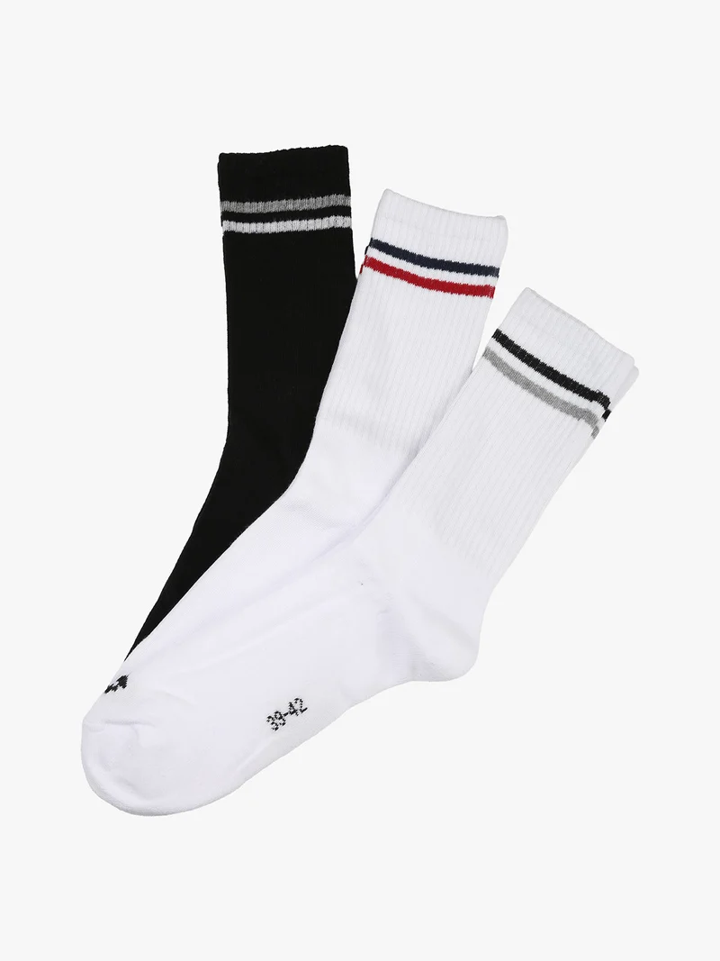 Confezione da 3 paia di calze tennis da uomo - rosso
