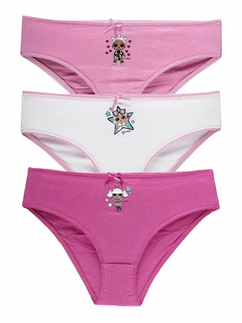 Slip da bambina L.O.L. confezione 3 pezzi - assortito