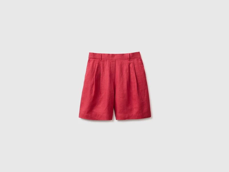 Bemuda-Shorts aus reinem Leinen